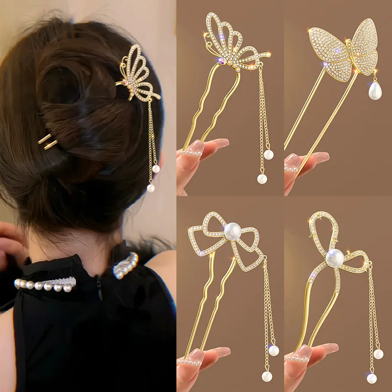 Women Accessories On Sale - Forcina per capelli con nappa a